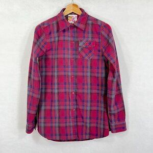 Burton DryRide Flannel Shirt Plaid Button Up Oversized Snowboarding Outside XS